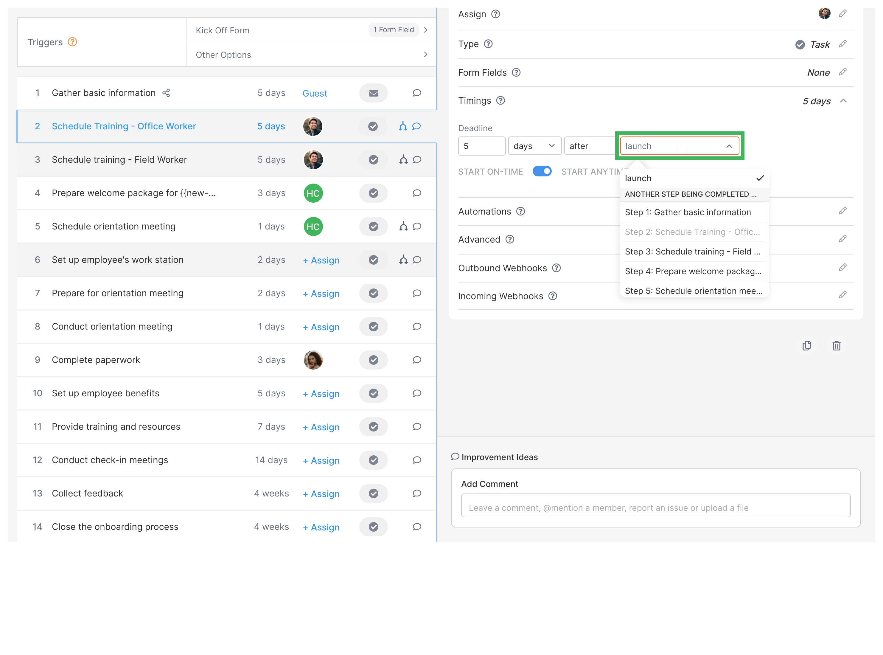 Tallyfy Pro · Edit a template - Edit steps