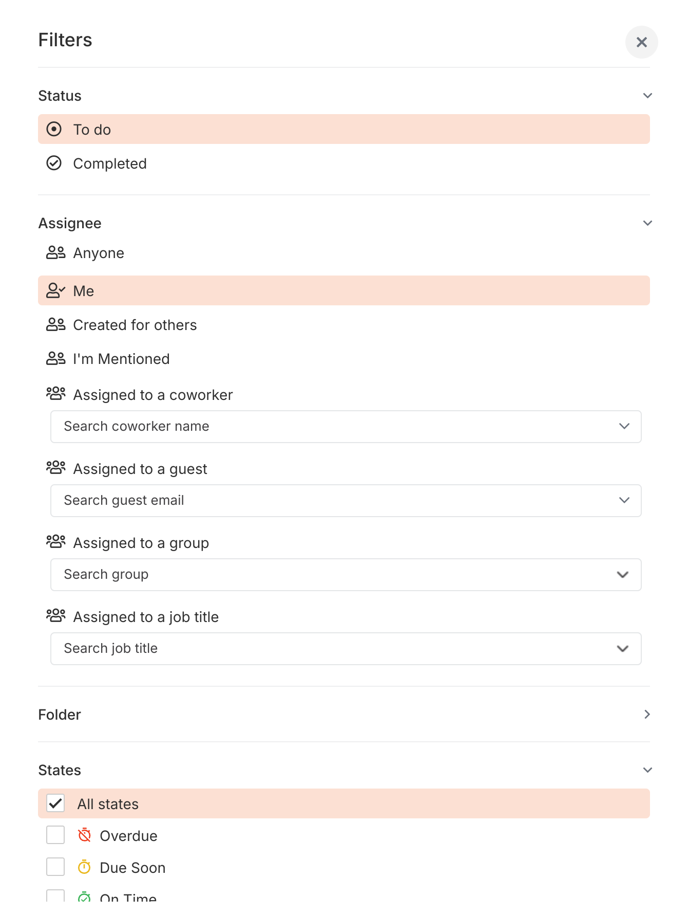 Customize the task view · Tallyfy Pro