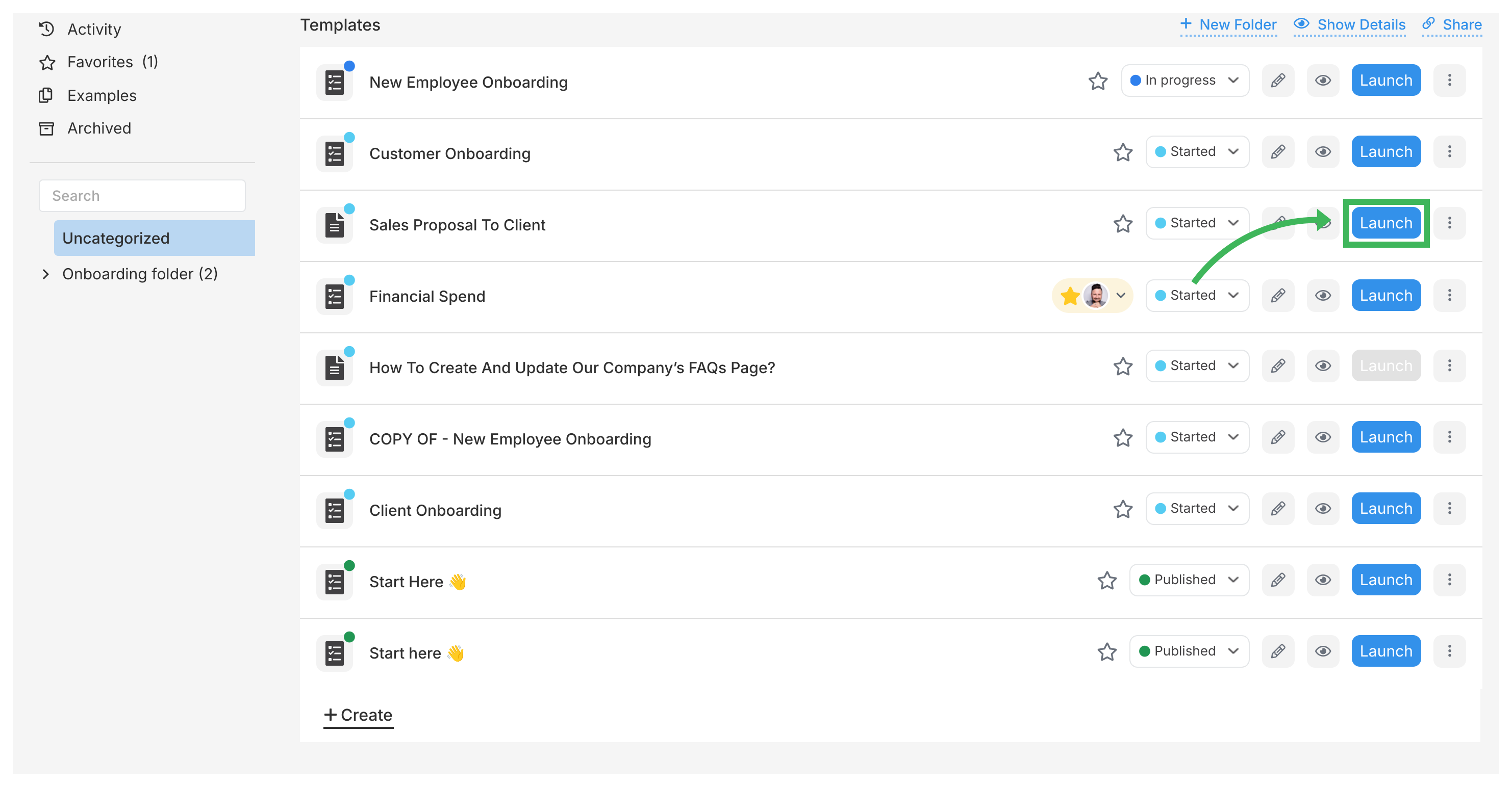 Launch manually · Tallyfy Pro