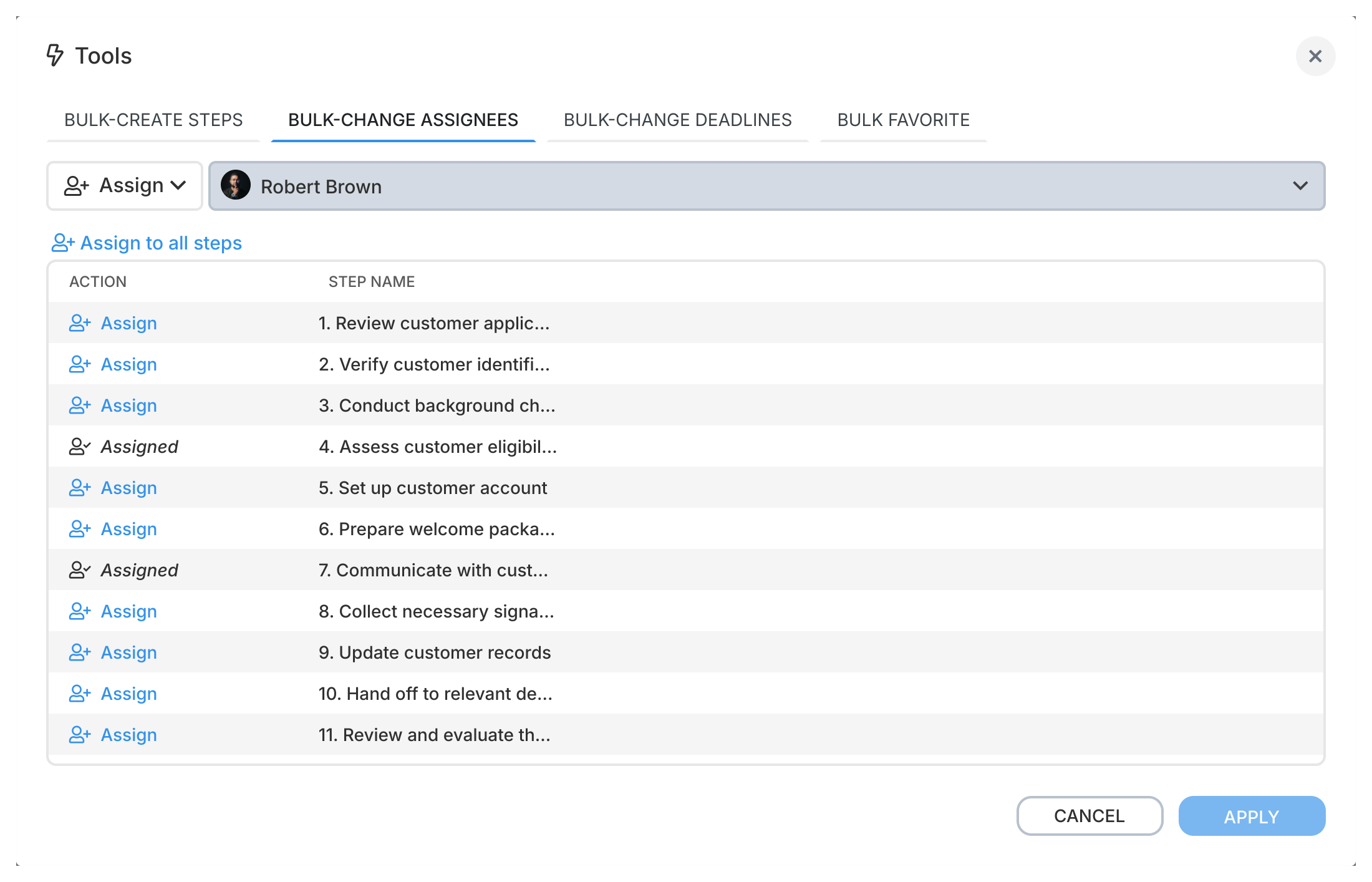 Template tools · Tallyfy Pro