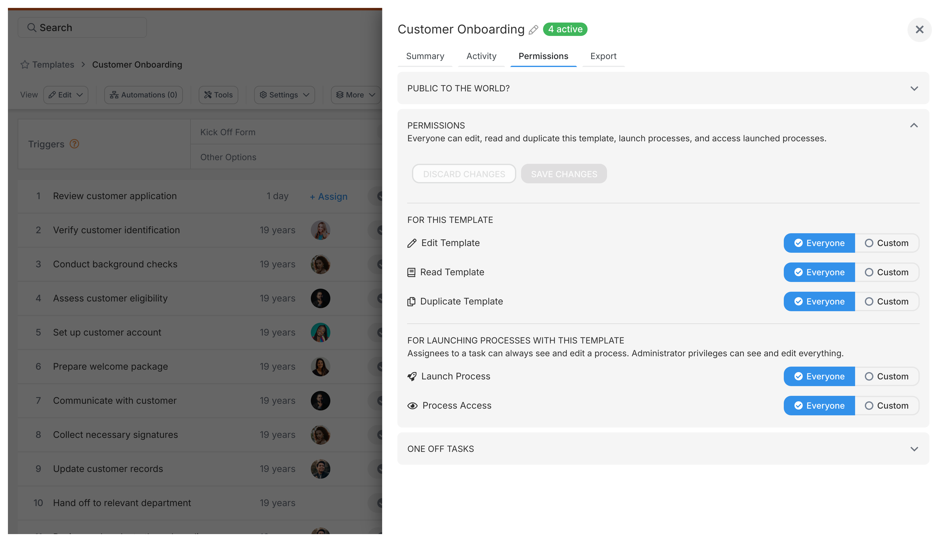 Configure your template · Tallyfy Pro