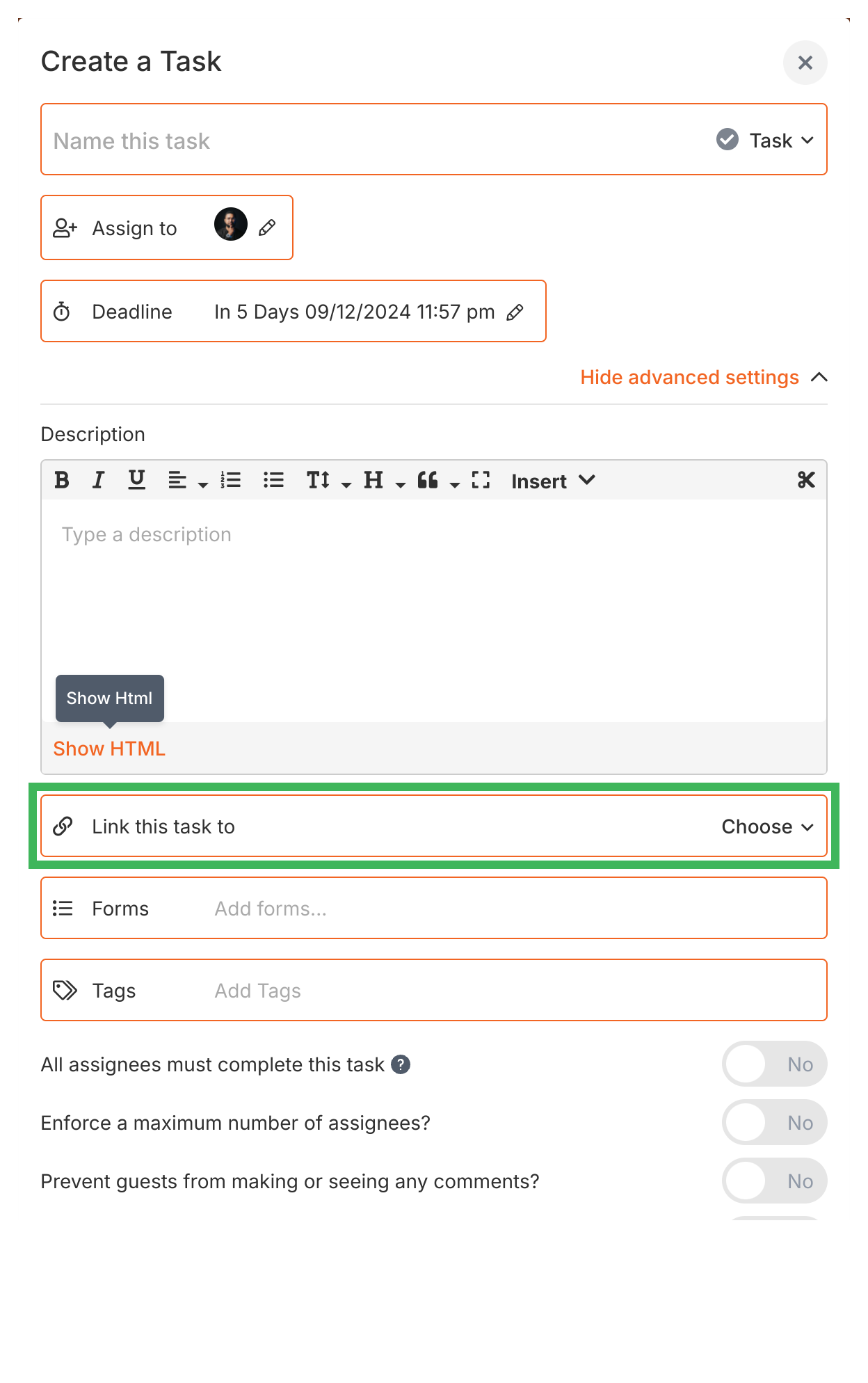 Add tasks to active processes · Tallyfy Pro