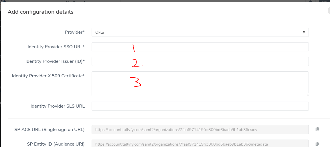 Tallyfy SAML Configuration