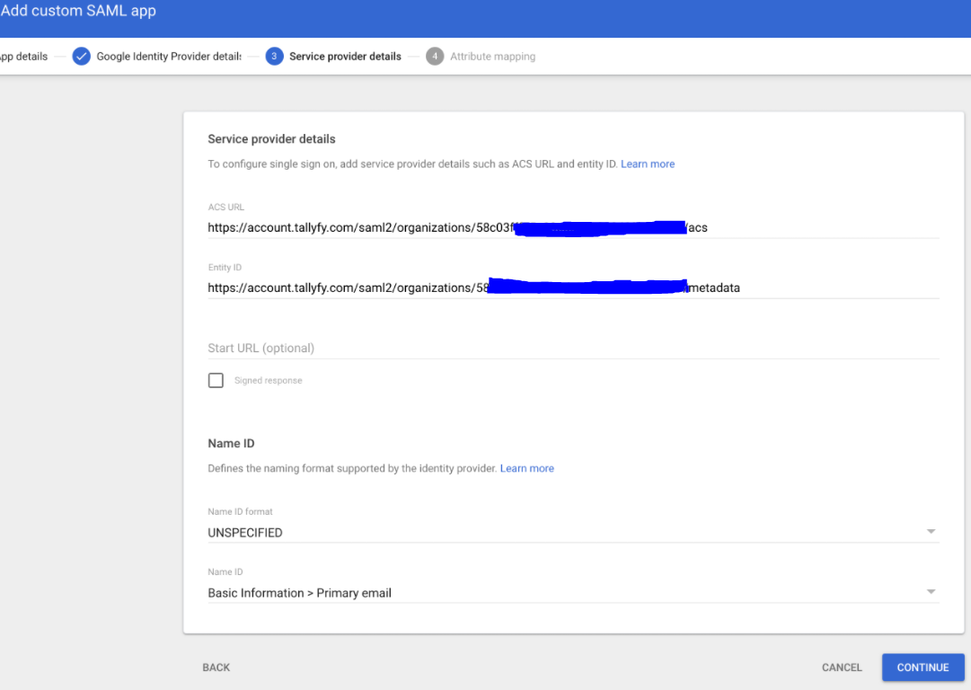 Service Provider Configuration